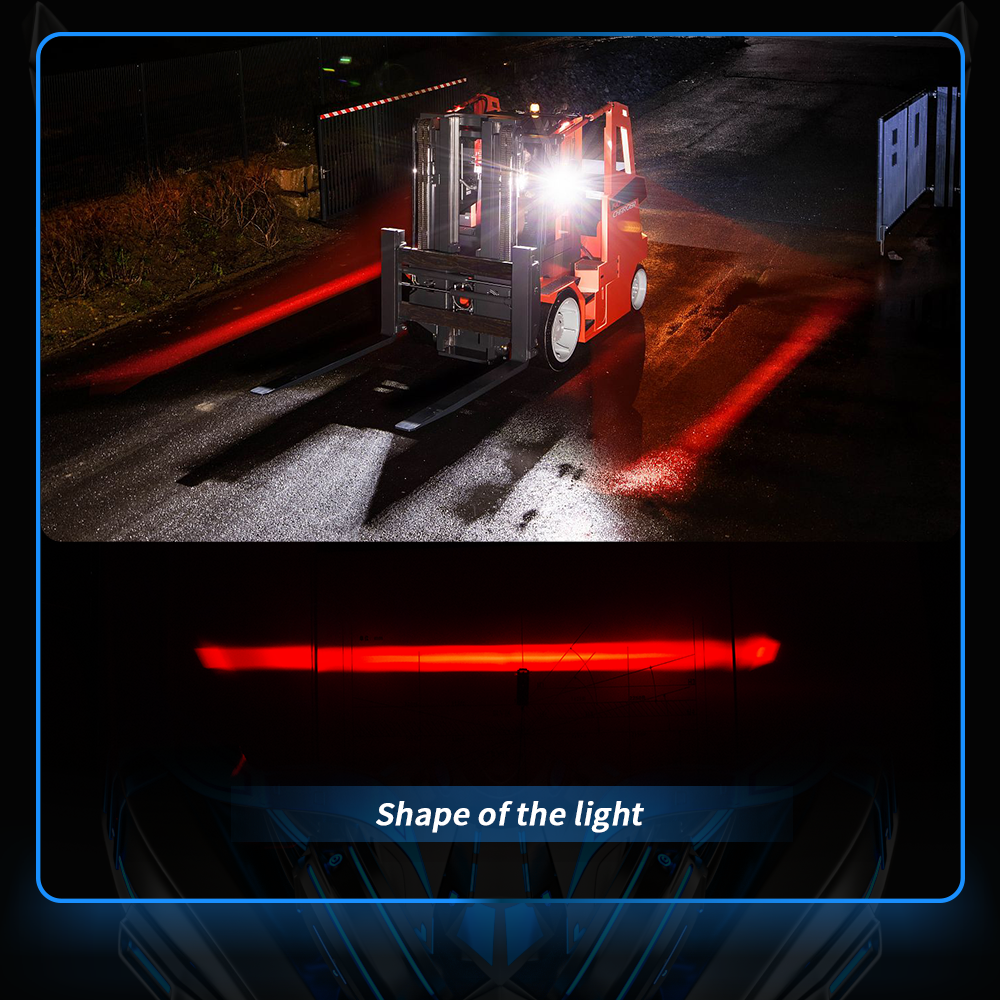 Straight-Line Red Zone Forklift Safety Light