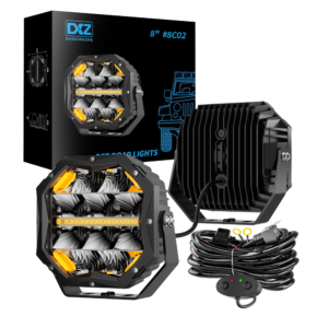 8-Inch Flood Off-Road Light Kit with Amber DRL