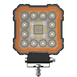 64-Cell Square Amber-Ring Flood LED Work Light