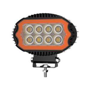 6-Optic Segmented-Frame Amber-DRL Spot LED Work Light