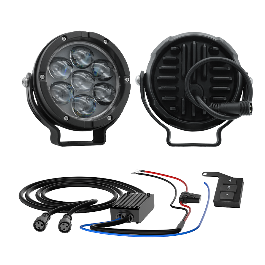 4.5-Inch Seven-Optic Motorcycle Spotlight Kit
