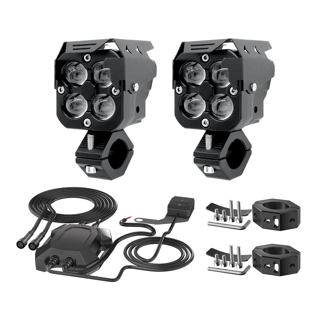 2.5-Inch Four-Optic Motorcycle Light Kit