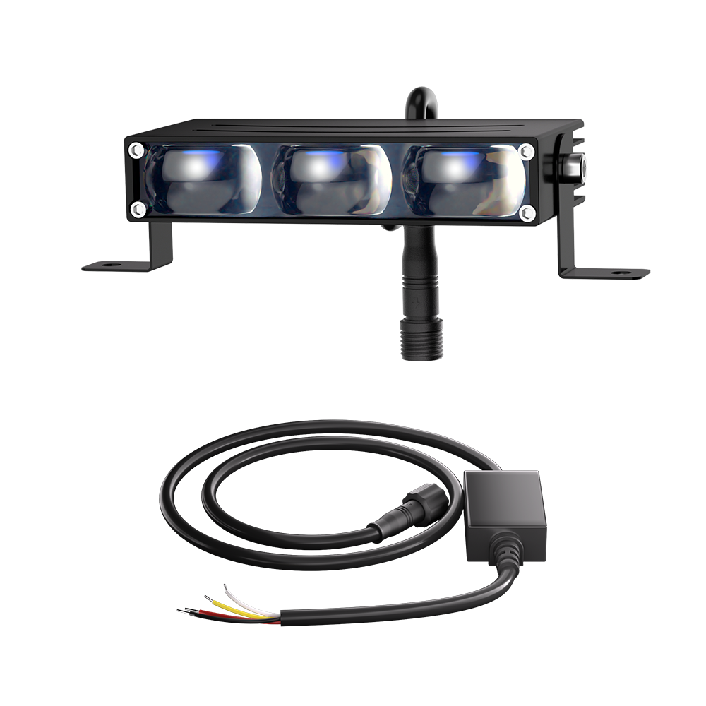 4-Inch Triple-Projector Motorcycle Light Bar