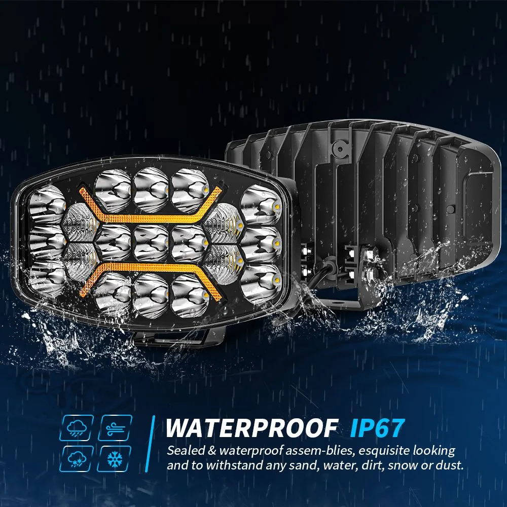 10-Inch X-Pattern LED Driving Light with DRL
