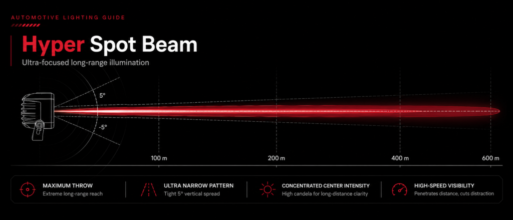 DXZ hyper spot beam pattern for extended center reach