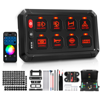 8-Gang 60A Wireless Remote Switch Panel – P1YP-8
