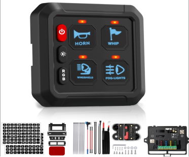 4-Gang 50A Wireless Remote Switch Panel – P1Y-4