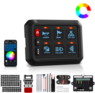6-Gang 60A Wireless Remote Switch Panel – P1YP-6
