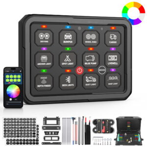 12-Gang 80A App-Control Switch Panel – PD05-APP-12