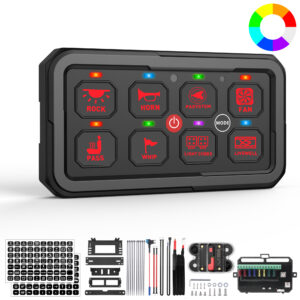 8-Gang 60A RGB Switch Panel – PD05-RGB-8