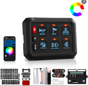 6-Gang 60A App-Control Switch Panel – P1S-APP-6