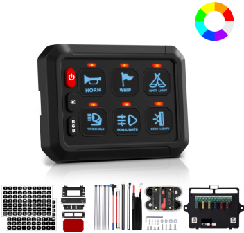 6-Gang 60A Wireless Remote Switch Panel – P1Y-6