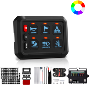 6-Gang 60A RGB Switch Panel – P1S-RGB-6