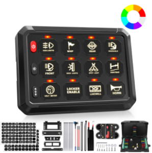 12-Gang 80A RGB Switch Panel – P1S-RGB-12