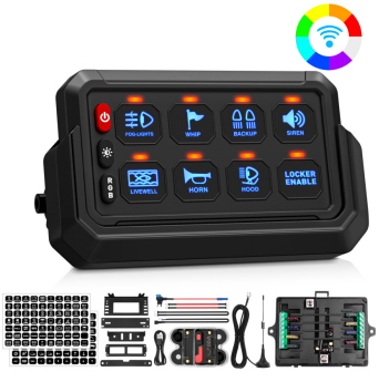 8-Gang 60A Auxiliary Switch Panel – P1S-WX-8