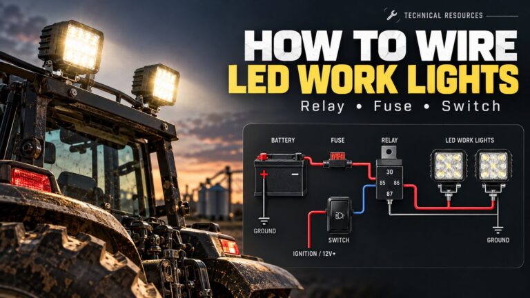 How to Wire LED Work Lights: Relay, Fuse and Switch