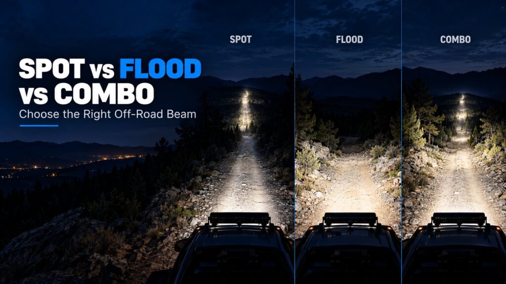 Spot vs Flood vs Combo Off-Road Lights: Which Beam Fits?